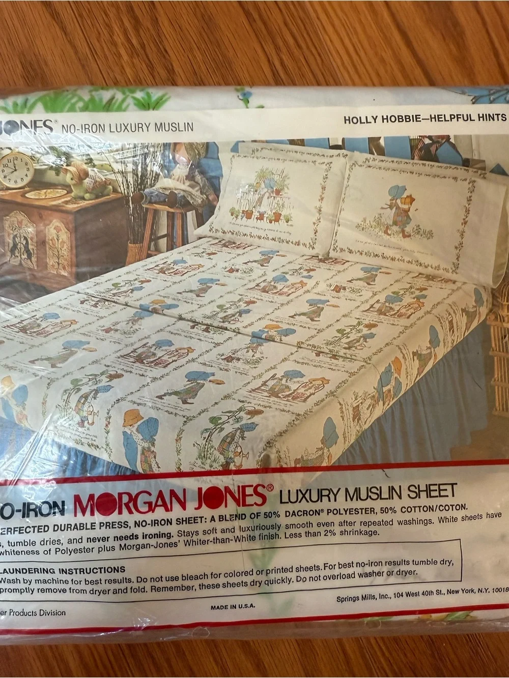 VTG Holly Hobbie Full Size 4 Piece Sheet Set In Original Package